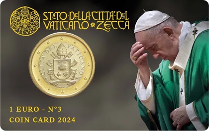 1 euro 2024 vatican  coincard