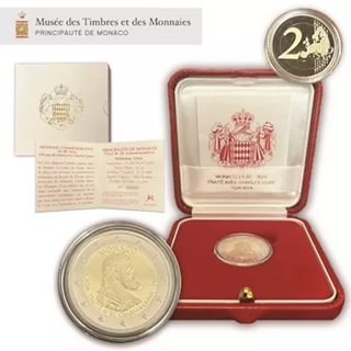 2 € euro commémorative Monaco 2024 pour le 500e anniversaire de la Principauté de Monaco et du Traité avec Charles Quint coffret BE