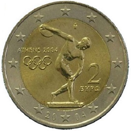 2 euro 2004 commémorative Grèce Jeux olympiques d’Athènes de 2004