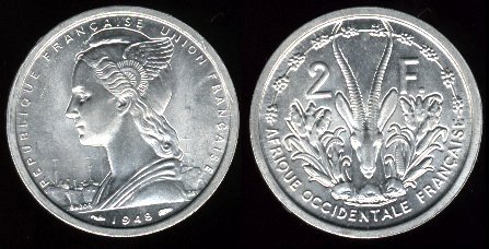 2 francs 1948 afrique occidentale française