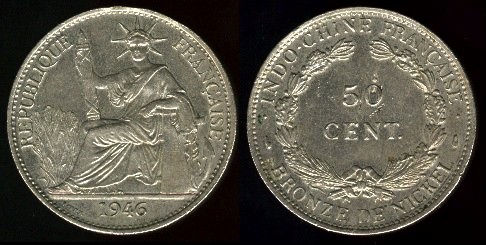 50 centimes 1946 indo-chine française