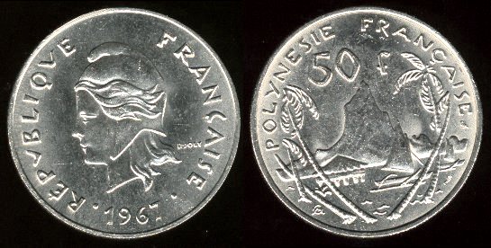 50 francs 1967 Polynésie française