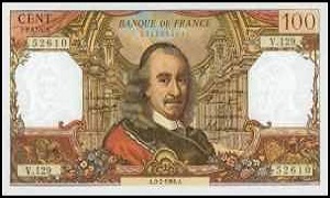 billet de 100 francs Corneille 1964-1979