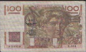 billet de 100 francs Paysan 1953