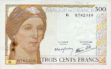 billet de 300 francs clement serveau 