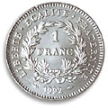 1 franc 1992 commémorative Répiblique française 