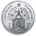1 franc commémorative 1995 Institut de FRance