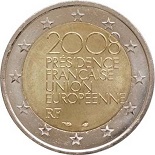 2 euro commémorative 2008 France  présidence française du Conseil de l’Union européenne