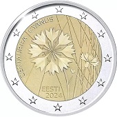 2€ commémorative 2024 Estonie pour célébrer le bleuet