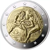 2 € commémorative 2024 France Hercule et la Lutte, pour les Jeux olympiques d'été Paris 2024
