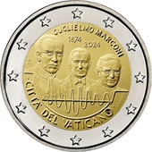 2 euro commémorative 2024 Vatican pour le 150e anniversaire de la naissance de Guglielmo Marconi