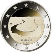 2 euro commémorative 2025 Allemagne, Saarland – Méandre de la Sarre