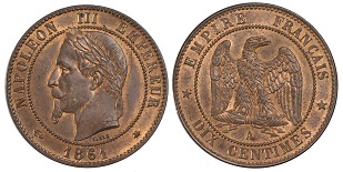 10 centimes 1861-1865 Napoléon III tête laurée