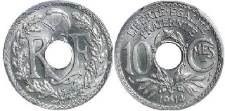 10 centimes 1914 Lindauer Cmes souligné