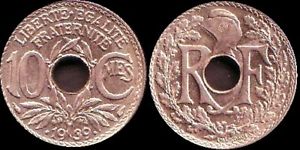 10 centimes 1938 et 1939 Maillechort Lindauer