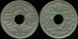 5 centimes Lindauer grand module 1917-1920