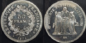 50 francs 1974 argent hercule