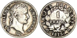 1 franc Napoléon Empereur 1806-1814