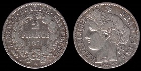 2 francs Cérès avec légende 1870-1895