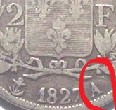 2 francs 1827 A