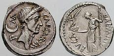 monnaie romaine denier d-argent cesarf