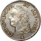 monnaie louis xv demi-ecu ala vieille tete 1772