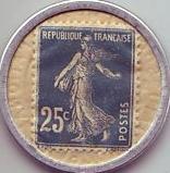 timbre-monnaie de 25 centimes