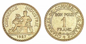 bon pour 1 franc chambres de commerce 1927