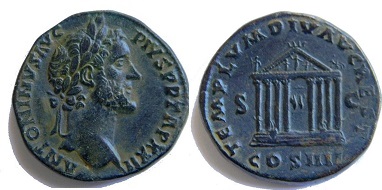monnaie romaine sesterce Antonin