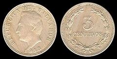 3 centavos 1915 Salvador 