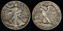 half dollar 1942 wallking liberty