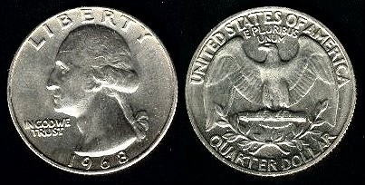 quarter dollar 1968