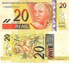 billet de 20 reais 2002 Brésil